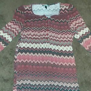 Zig zag boho top